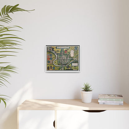 Chester (Cestria), England from Braun & Hogenberg’s Civitates Orbis Terrarum Framed Map Art Print