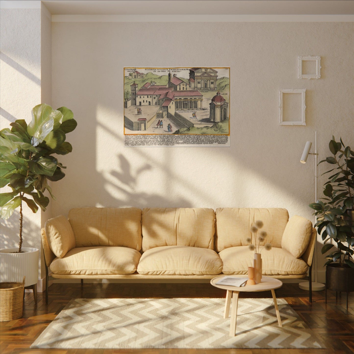 The Church of Saints Vincent and Anastasius at the Three Fountains Historic Canvas Wall Art