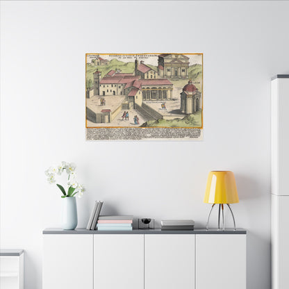 The Church of Saints Vincent and Anastasius at the Three Fountains Historic Canvas Wall Art