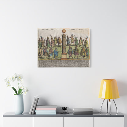 The Milestone Column in the Roman Forum Historic Art Canvas Print