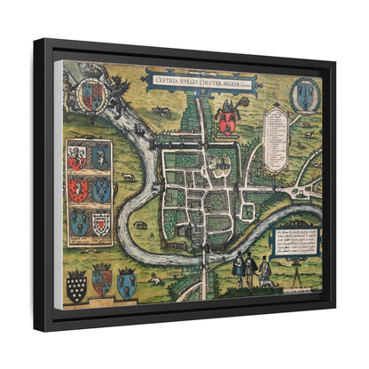 Chester (Cestria), England from Braun & Hogenberg’s Civitates Orbis Terrarum Framed Map Art Print
