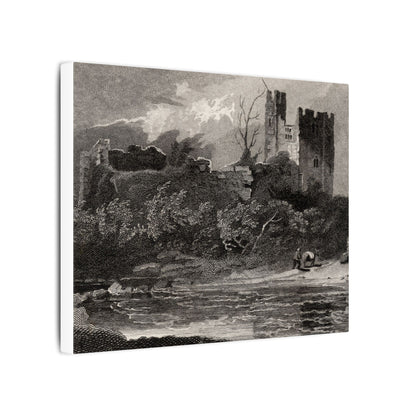 Newark Castle — Antique Engraving Canvas Art Print