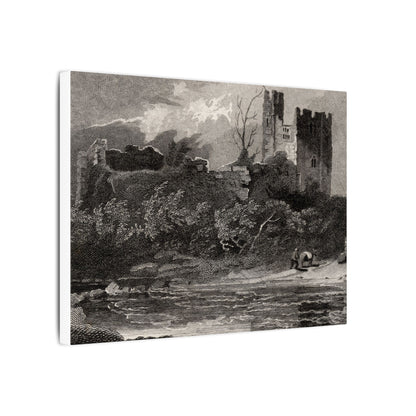 Newark Castle — Antique Engraving Canvas Art Print