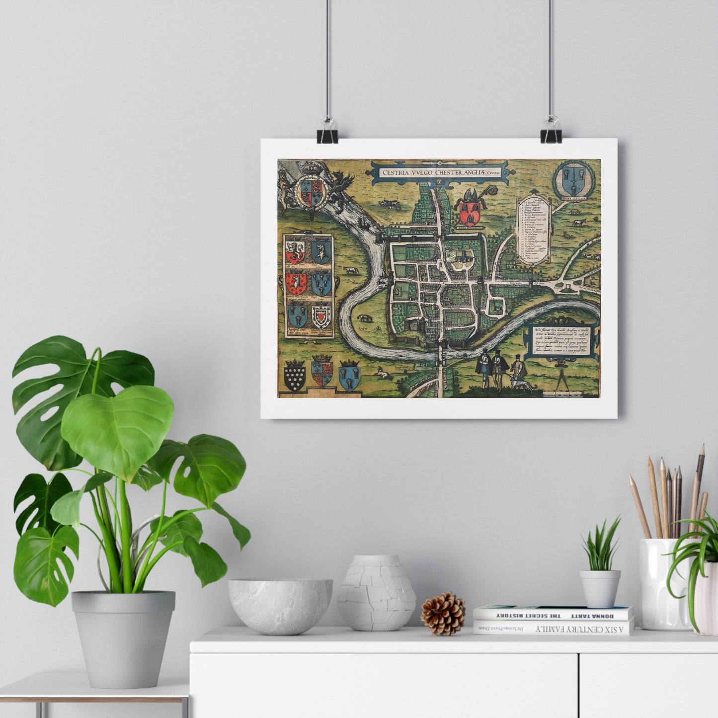 Chester (Cestria), England from Braun & Hogenberg’s Civitates Orbis Terrarum Giclée Art Print