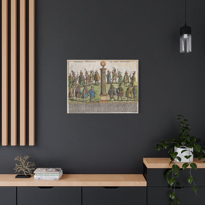 The Milestone Column in the Roman Forum Historic Art Canvas Print