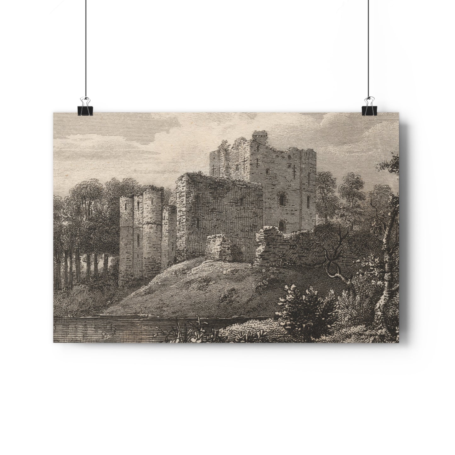 Art Print - Brougham Castle, Cumbria Copperplate Engraving, c 1790–1830