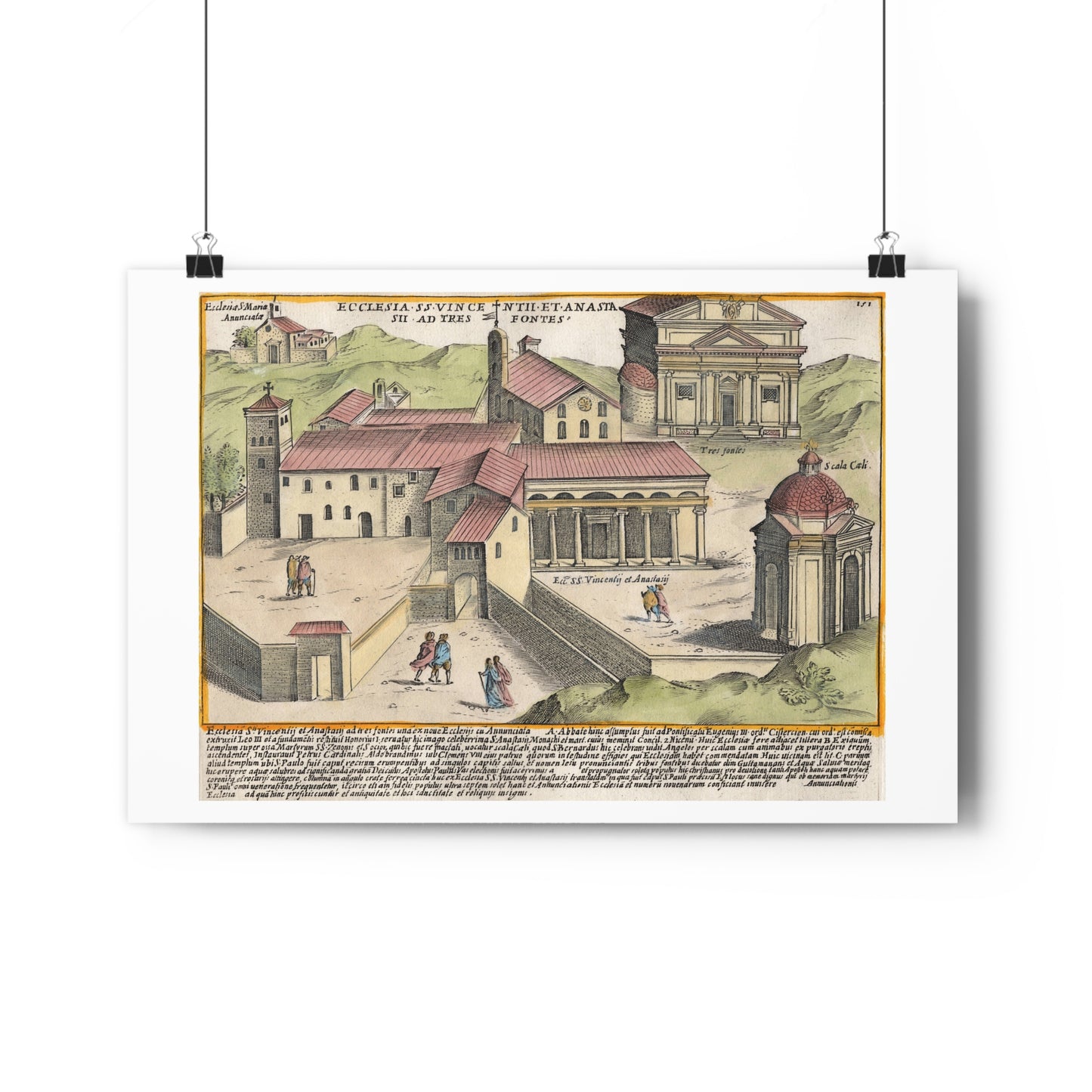 The Church of Saints Vincent and Anastasius at the Three Fountains Historical Giclée Art Print