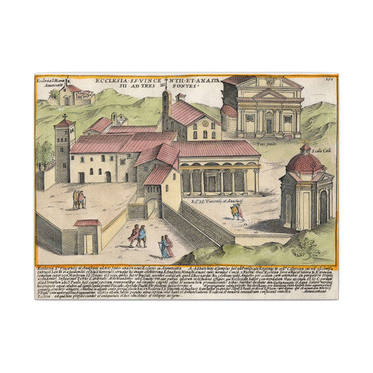 The Church of Saints Vincent and Anastasius at the Three Fountains Historic Canvas Wall Art