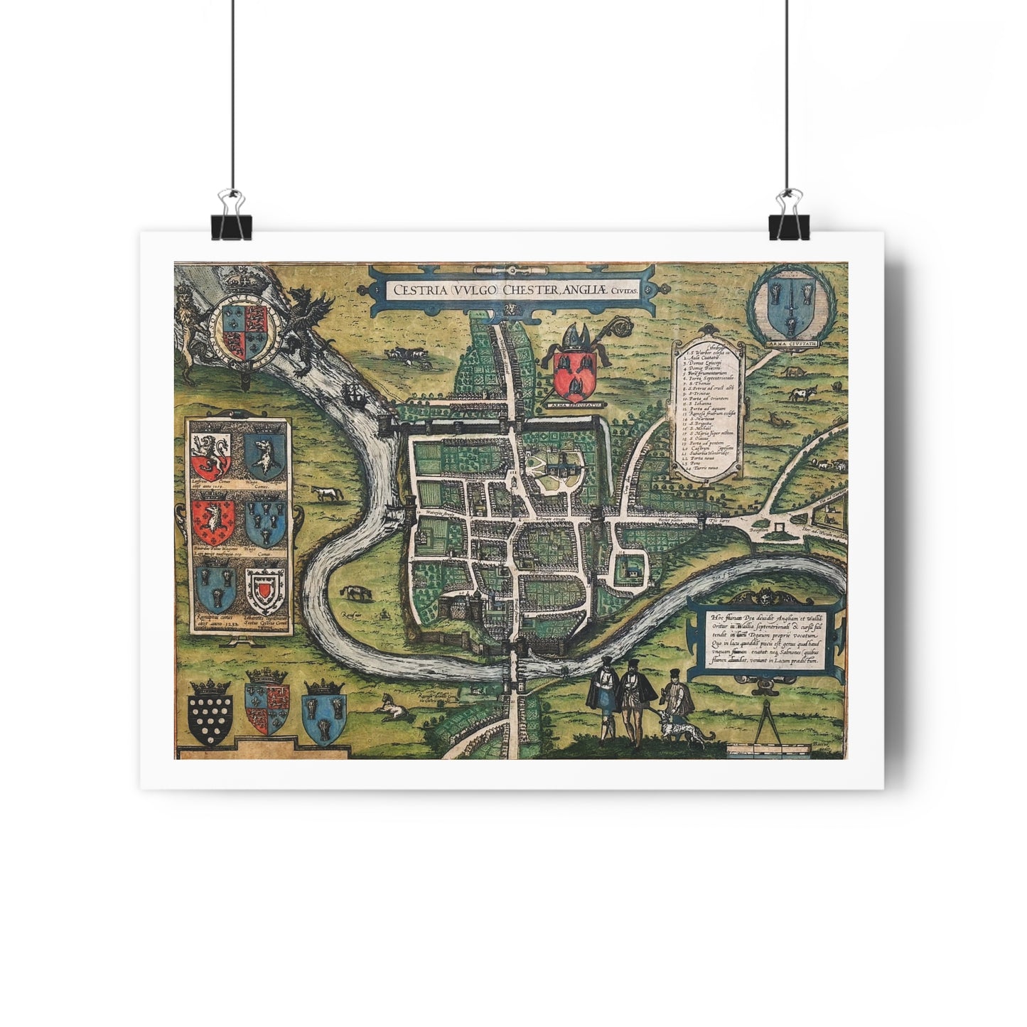 Chester (Cestria), England from Braun & Hogenberg’s Civitates Orbis Terrarum Giclée Art Print