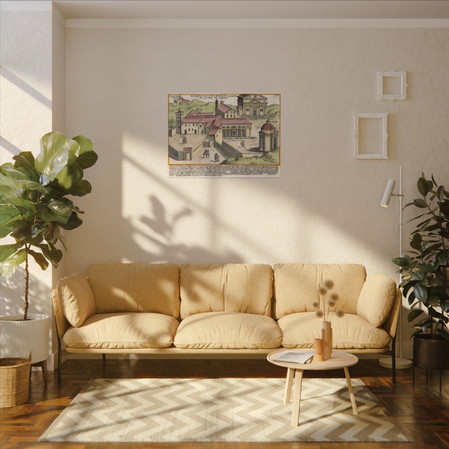 The Church of Saints Vincent and Anastasius at the Three Fountains Historic Canvas Wall Art