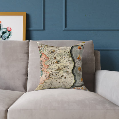 Tribes of Judah & Simeon with the Dead Sea Vintage Map Pillow - Biblical Cartography