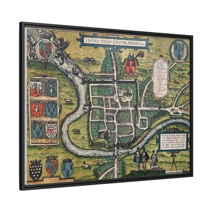 Chester (Cestria), England from Braun & Hogenberg’s Civitates Orbis Terrarum Framed Map Art Print