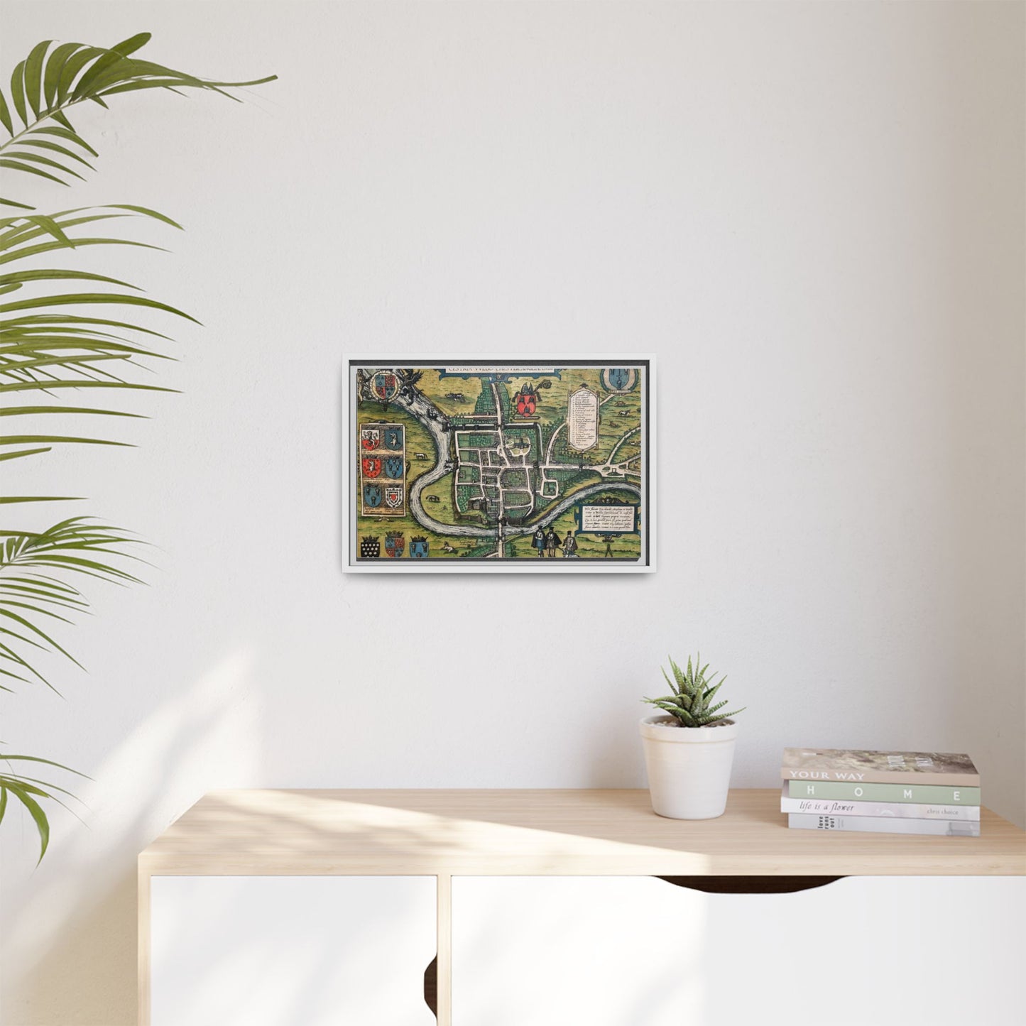 Chester (Cestria), England from Braun & Hogenberg’s Civitates Orbis Terrarum Framed Map Art Print