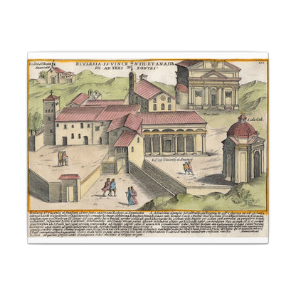 The Church of Saints Vincent and Anastasius at the Three Fountains Historic Canvas Wall Art