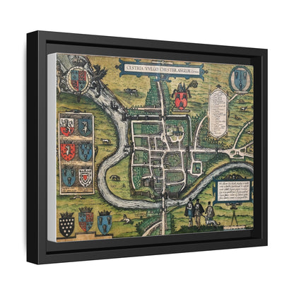 Chester (Cestria), England from Braun & Hogenberg’s Civitates Orbis Terrarum Framed Map Art Print