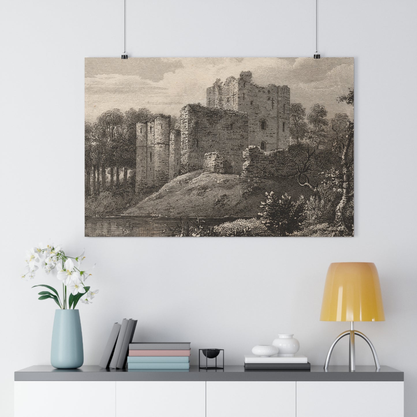 Art Print - Brougham Castle, Cumbria Copperplate Engraving, c 1790–1830