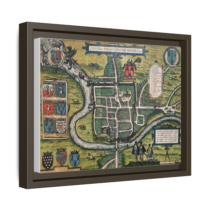 Chester (Cestria), England from Braun & Hogenberg’s Civitates Orbis Terrarum Framed Map Art Print