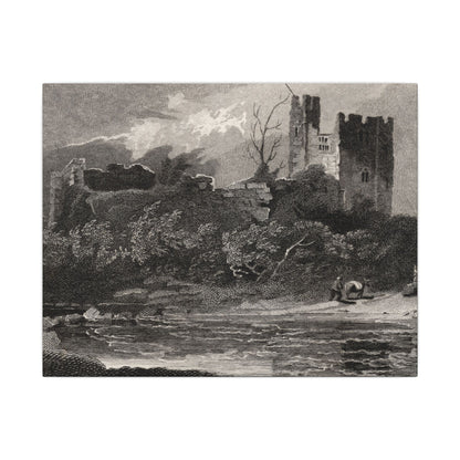 Newark Castle — Antique Engraving Canvas Art Print