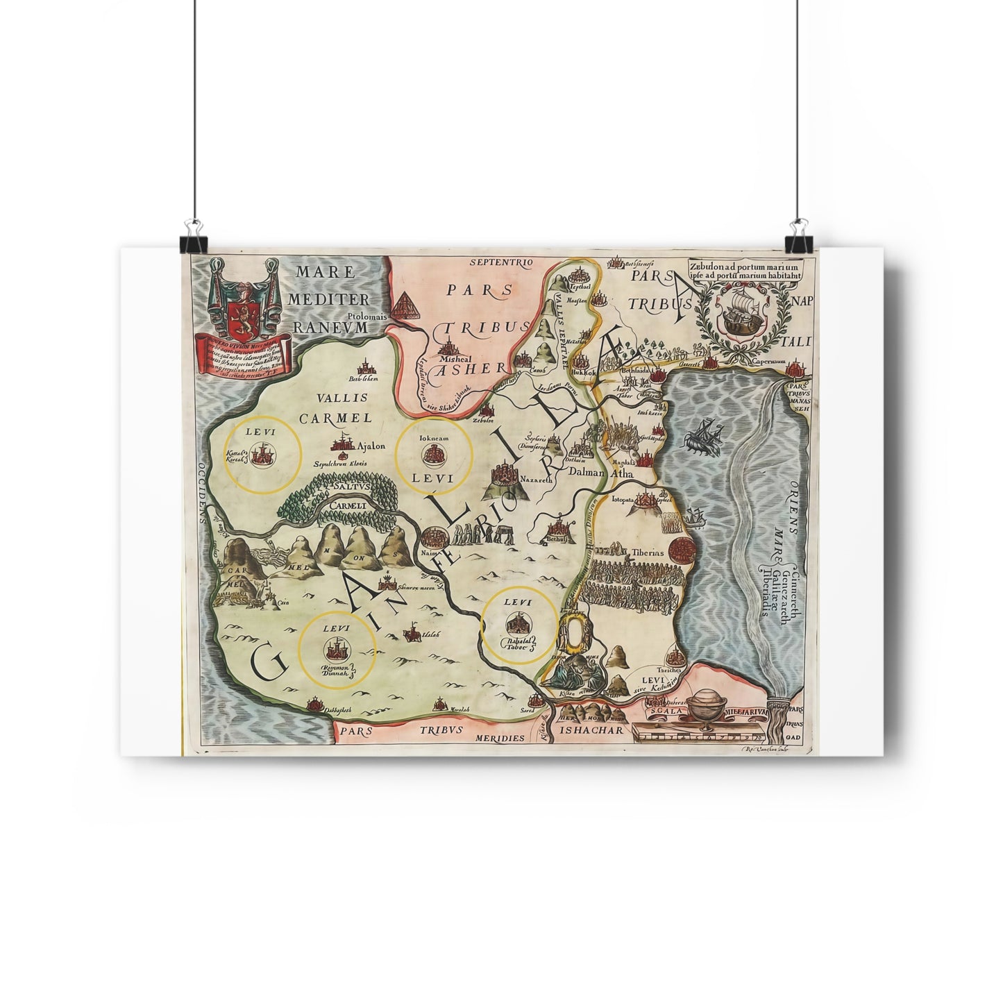 Galilee & the Twelve Tribes of Israel Giclée Art Print