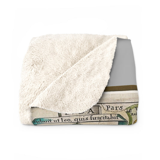 Tribes of Judah & Simeon with the Dead Sea Vintage Map Fleece Blanket