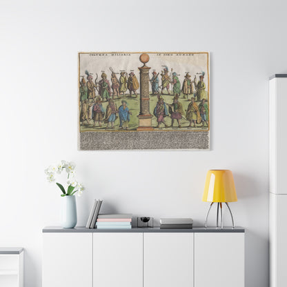 The Milestone Column in the Roman Forum Historic Art Canvas Print