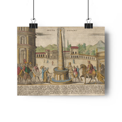 Meta Sudans near the Colosseum Vintage Art Print