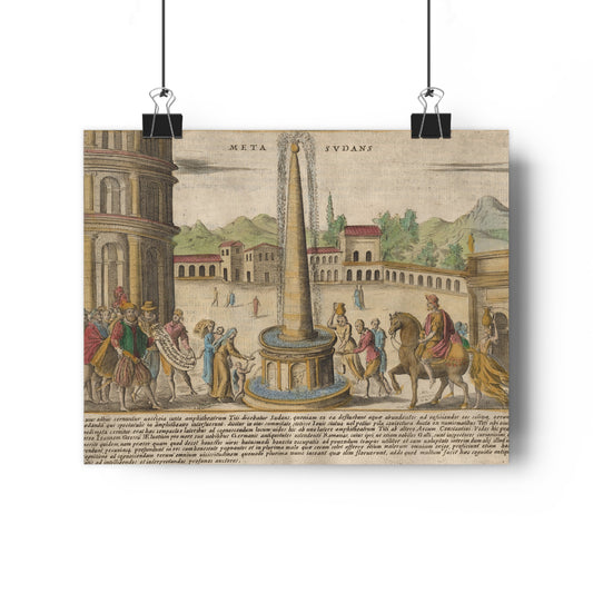 Meta Sudans near the Colosseum Vintage Art Print