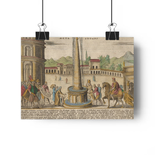 Meta Sudans near the Colosseum Vintage Art Print