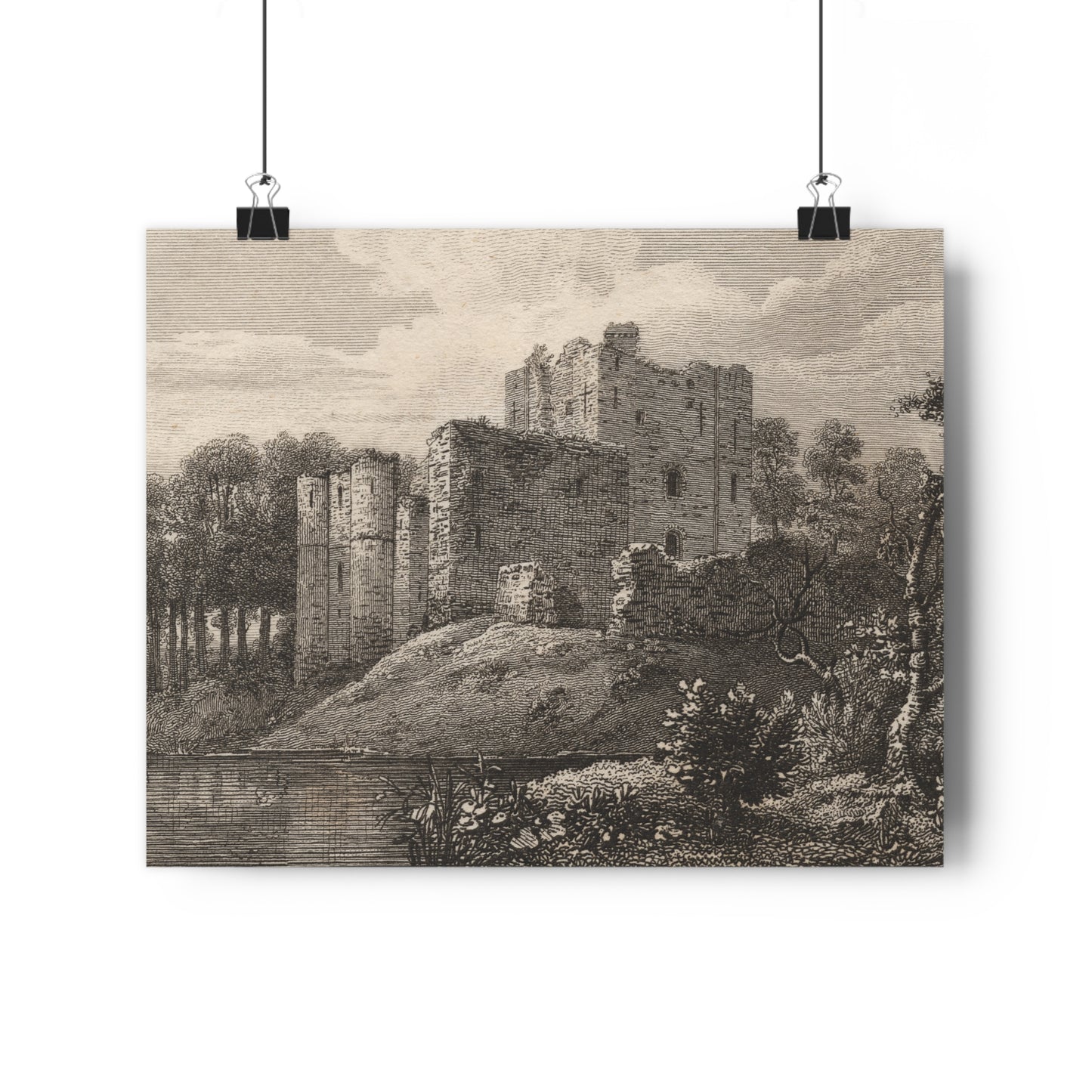 Art Print - Brougham Castle, Cumbria Copperplate Engraving, c 1790–1830