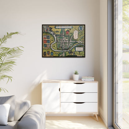 Chester (Cestria), England from Braun & Hogenberg’s Civitates Orbis Terrarum Framed Map Art Print