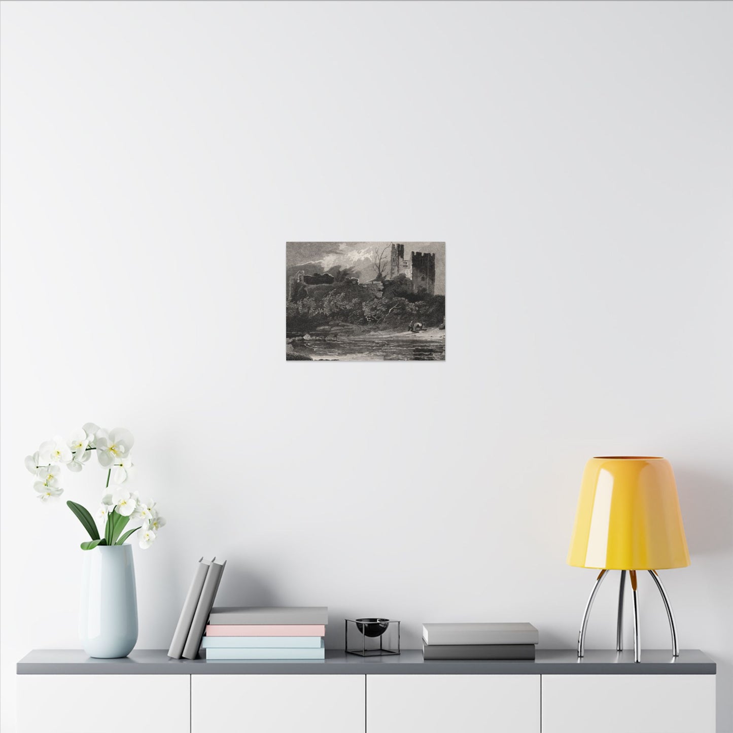 Newark Castle — Antique Engraving Canvas Art Print