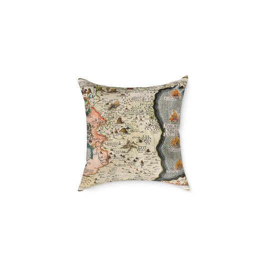 Tribes of Judah & Simeon with the Dead Sea Vintage Map Pillow - Biblical Cartography