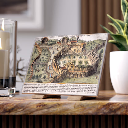 Ruins of Amphitheatrum Castrense in Rome Ceramic Art Tile