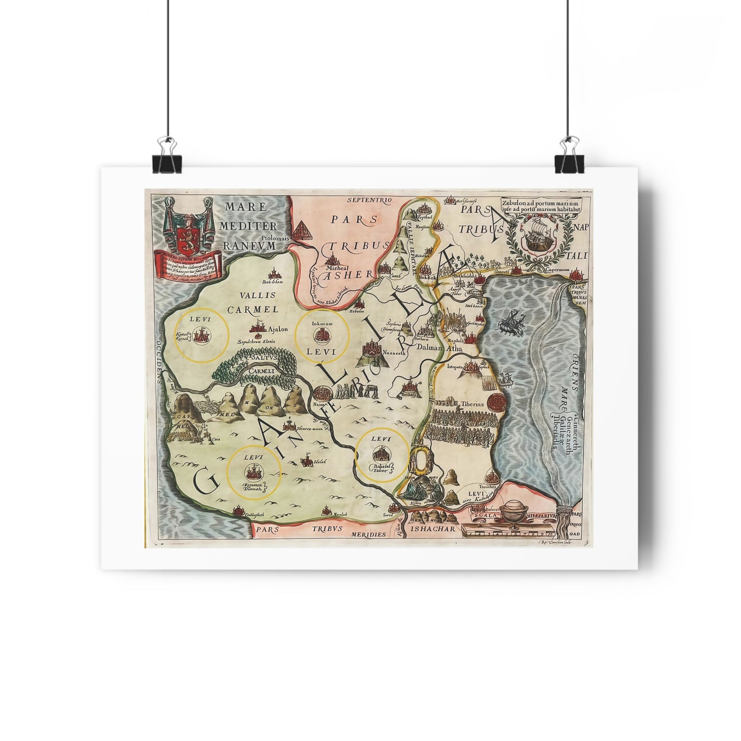 Galilee & the Twelve Tribes of Israel Giclée Art Print