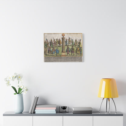 The Milestone Column in the Roman Forum Historic Art Canvas Print