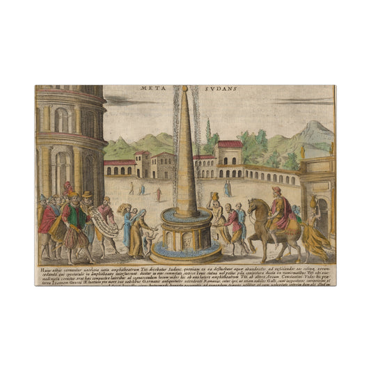 Meta Sudans near Colosseum Historic Canvas Art Wraps, 1.6"