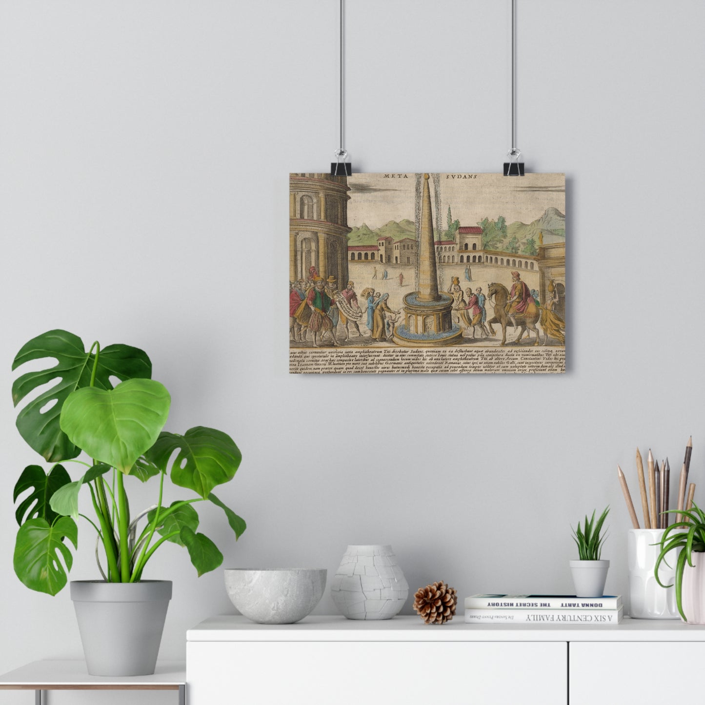 Meta Sudans near the Colosseum Vintage Art Print