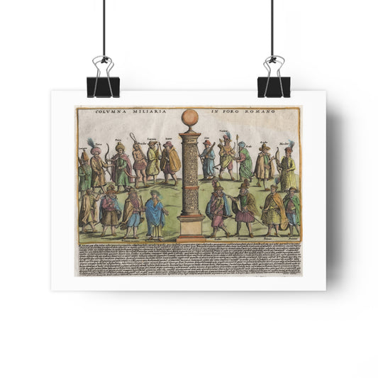The Milestone Column in the Roman Forum Historical Giclée Art Print