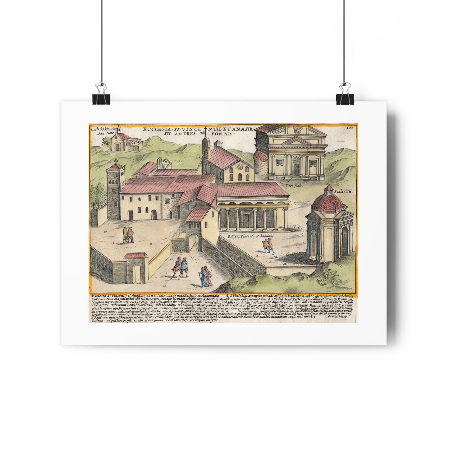 The Church of Saints Vincent and Anastasius at the Three Fountains Historical Giclée Art Print