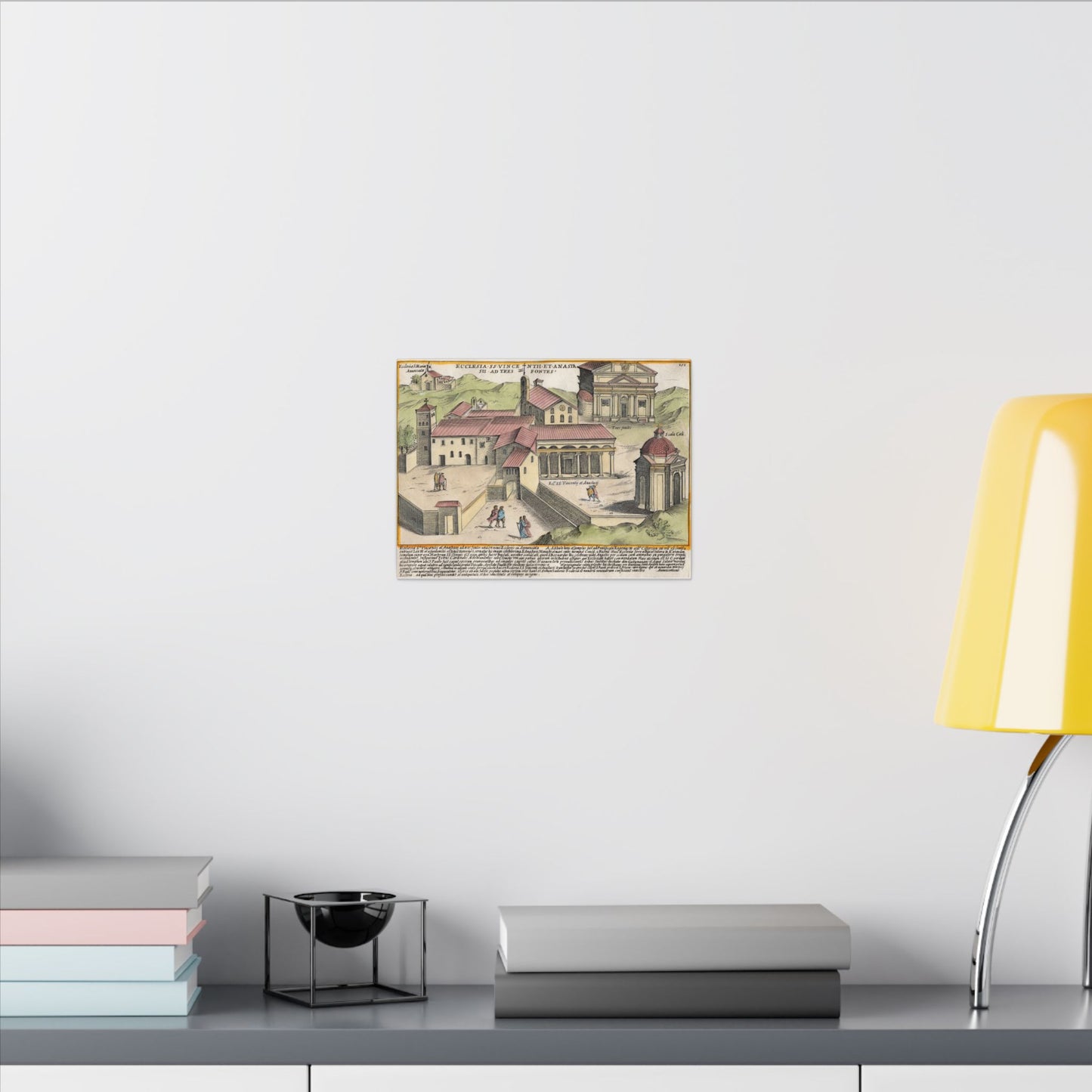 The Church of Saints Vincent and Anastasius at the Three Fountains Historic Canvas Wall Art