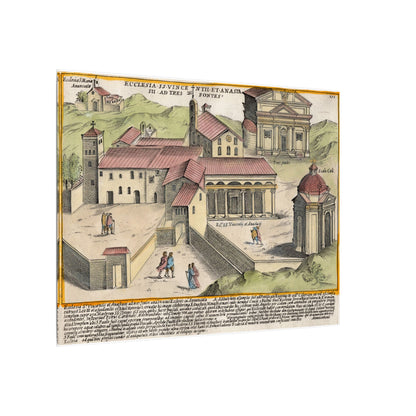 The Church of Saints Vincent and Anastasius at the Three Fountains Historic Canvas Wall Art