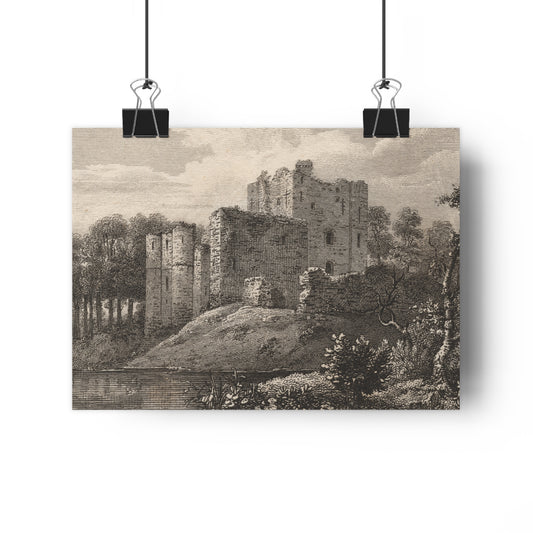 Art Print - Brougham Castle, Cumbria Copperplate Engraving, c 1790–1830