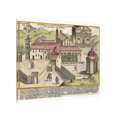 The Church of Saints Vincent and Anastasius at the Three Fountains Historic Canvas Wall Art