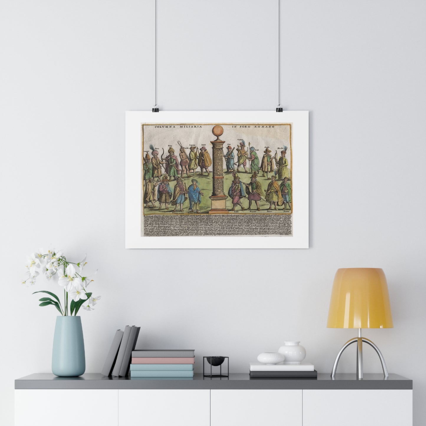 The Milestone Column in the Roman Forum Historical Giclée Art Print