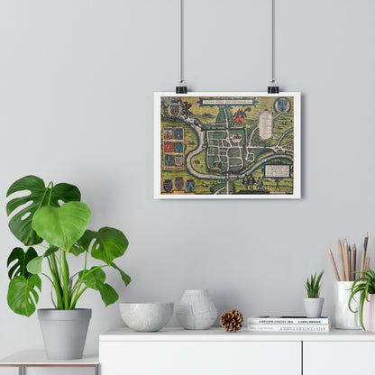 Chester (Cestria), England from Braun & Hogenberg’s Civitates Orbis Terrarum Giclée Art Print