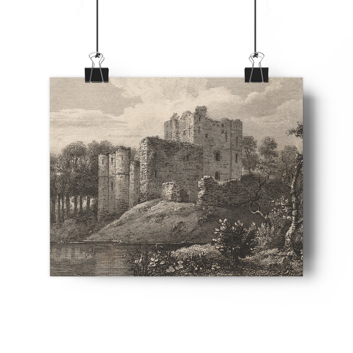 Art Print - Brougham Castle, Cumbria Copperplate Engraving, c 1790–1830