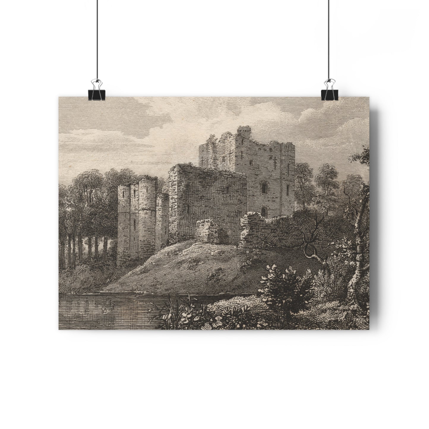 Art Print - Brougham Castle, Cumbria Copperplate Engraving, c 1790–1830