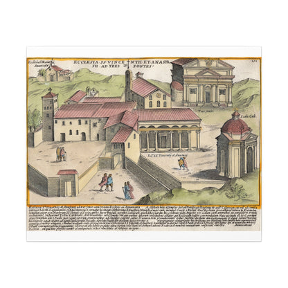 The Church of Saints Vincent and Anastasius at the Three Fountains Historic Canvas Wall Art