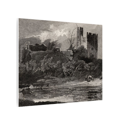 Newark Castle — Antique Engraving Canvas Art Print