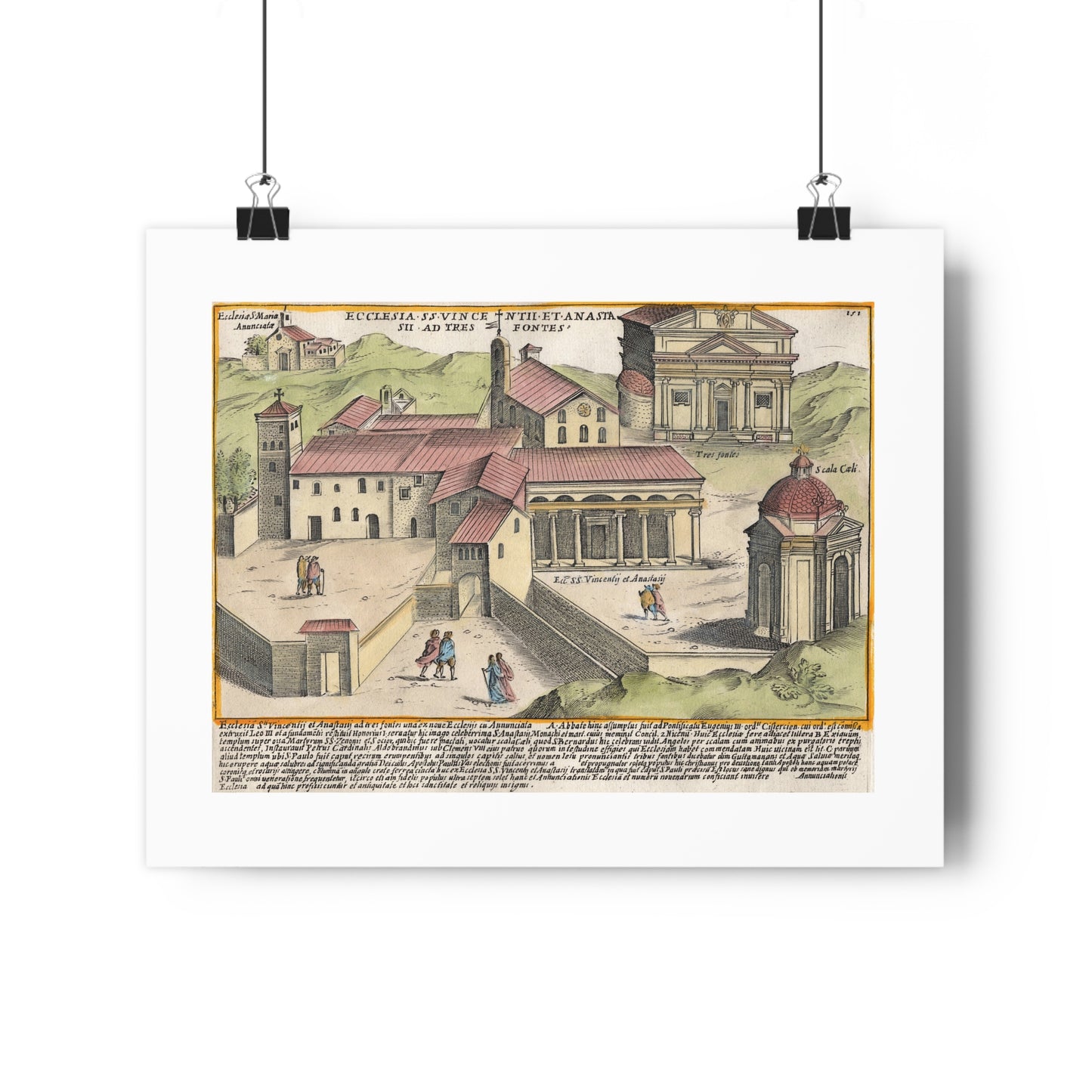 The Church of Saints Vincent and Anastasius at the Three Fountains Historical Giclée Art Print